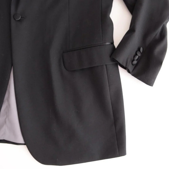 Stafford Black 100% Wool Tuxedo Set  Size 42L- 38 Waist - Picture 15 of 16